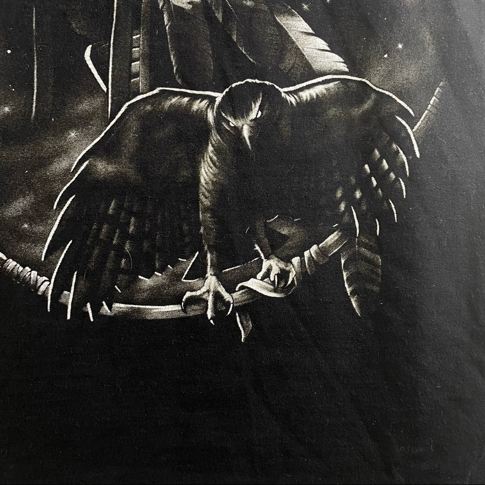 Rock Yeah Tee Shirt Double Side Chief Eagle Dream Catcher Native Natur Men Large - Picture 10 of 12